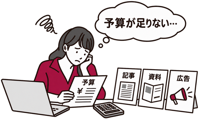 予算が足りず施策を実行できずに悩むマーケティング担当者