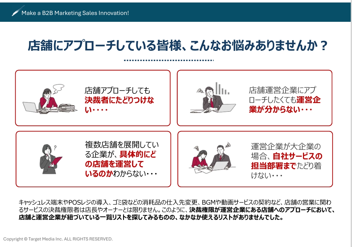 ABMリスト生成サービス「店舗・運営企業データ」